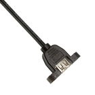 PVC 4.8Gbps Panel Mount Cable 28AWG Usb To Type A Usb 2.0 Plug