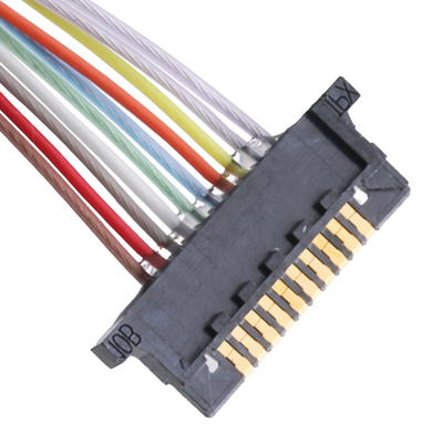 0.5mm Pitch 10 Pin Connector Cable Lvds Hybrid Connector For Discrete Wire And FPC