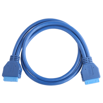UL2725 28AWG*1P 1P+2C*24AWG Cable USB 3.0 20P Connnector 45P Blue PVC